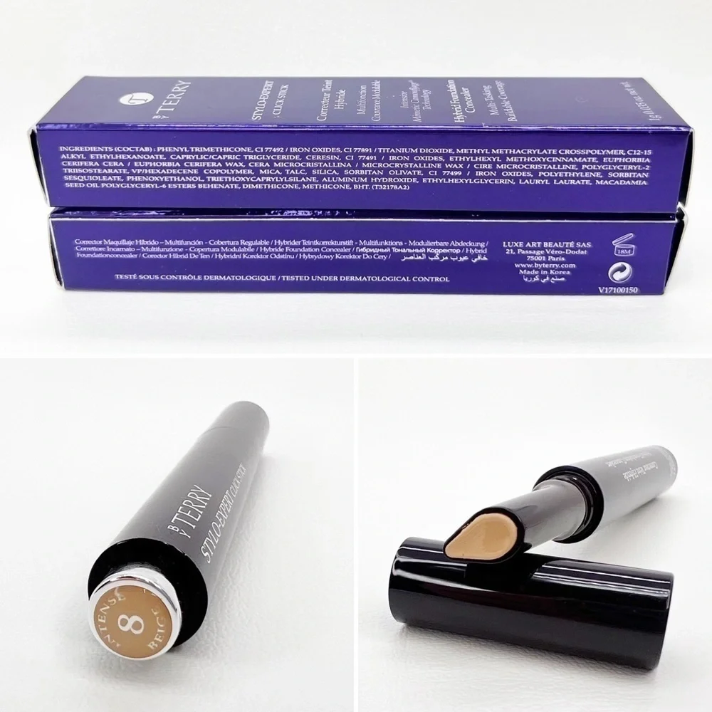 By Terry Concealer Intense Beige 8 Stylo-Expert Two (2) Click Sticks Hybrid New